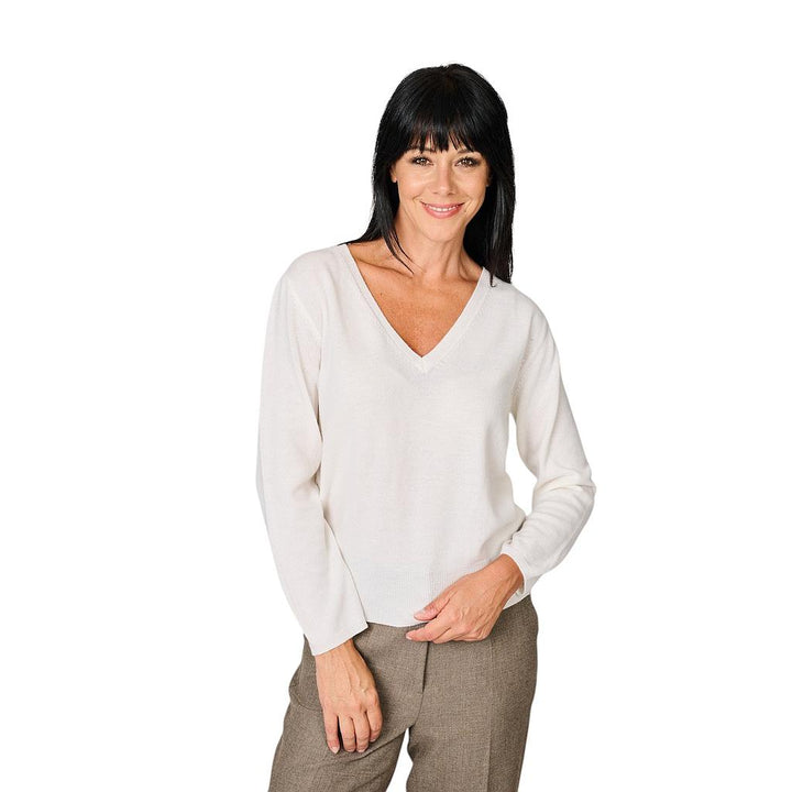 anneclaire-Pullover-V-Ausschnitt-Damen-ecru-d1839-857-201