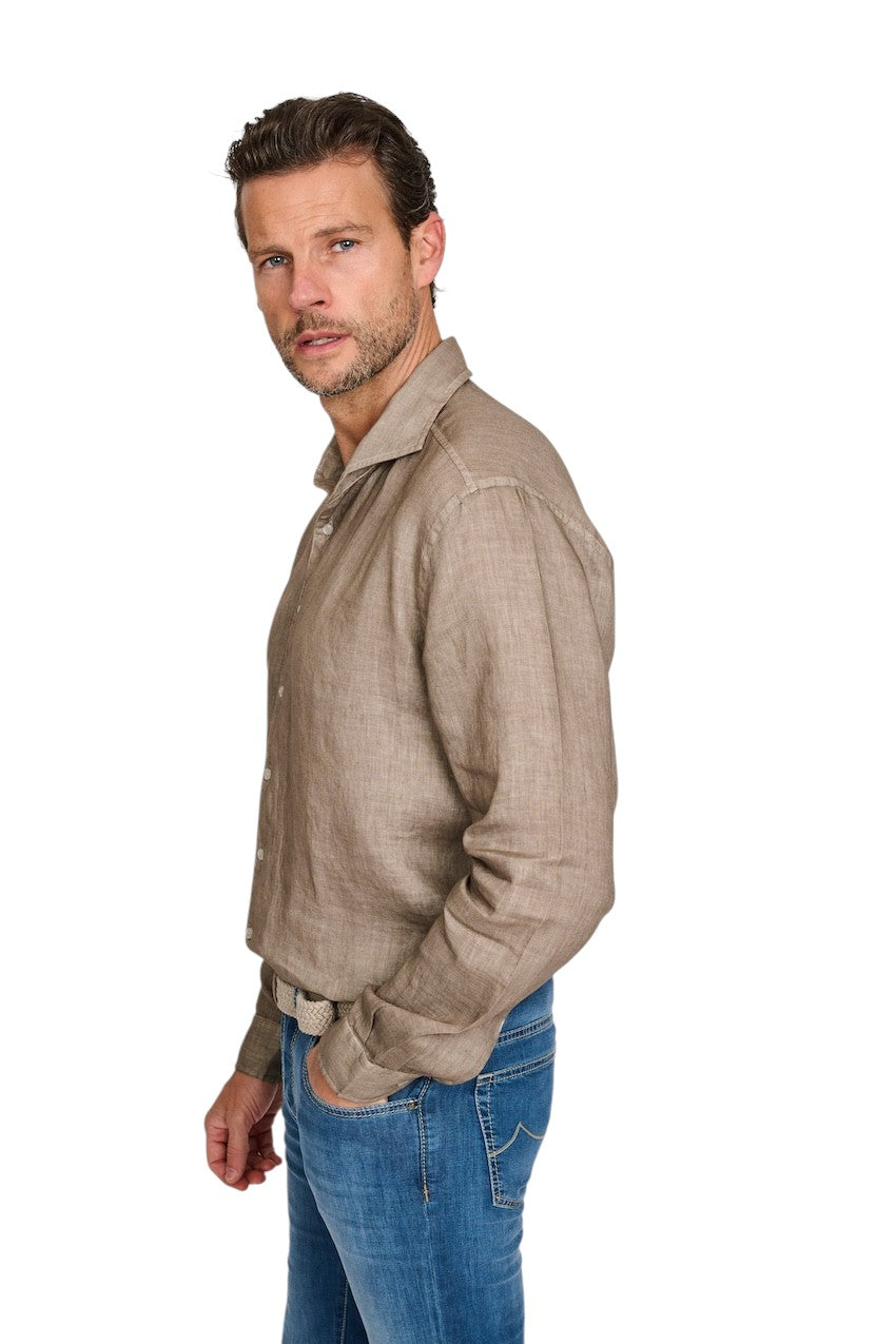 Gran Sasso Men hemd heren bruin 61183/50002/140