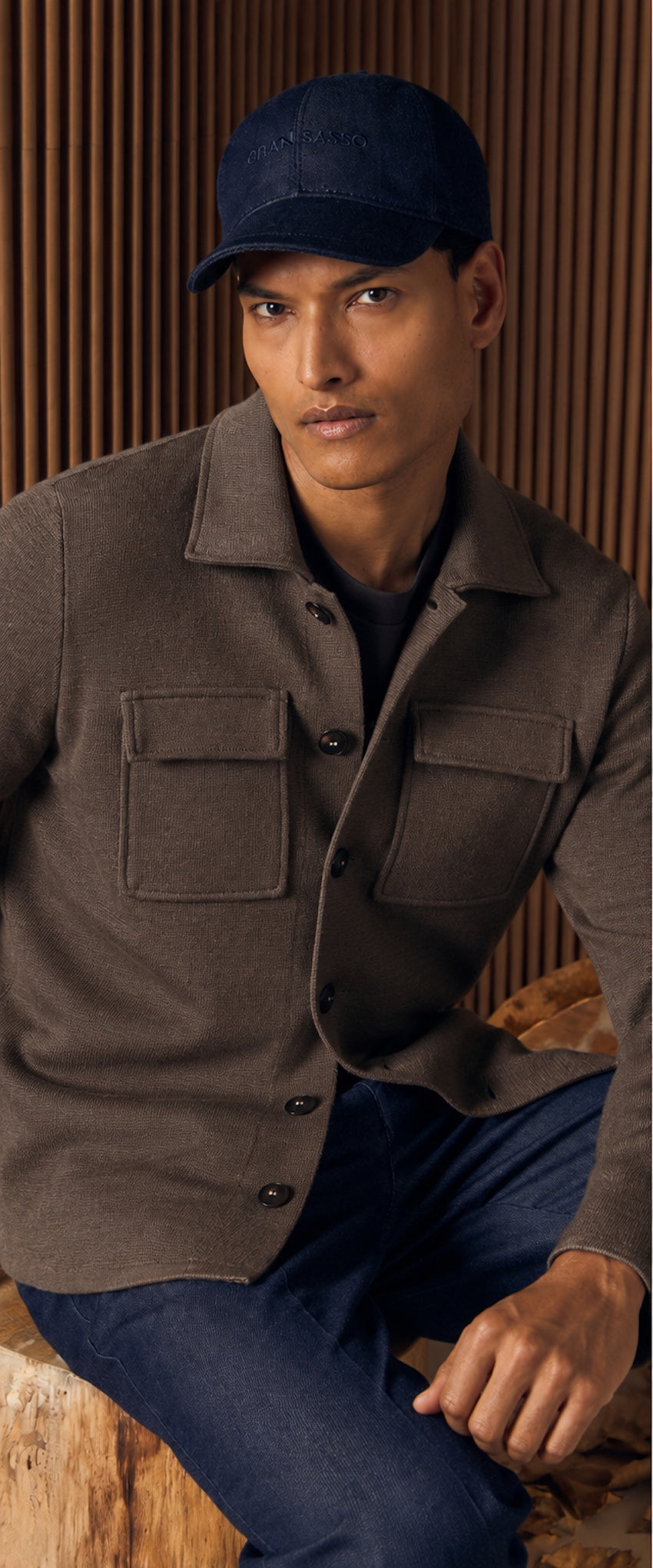 Gran Sasso Men gilet heren taupe 57123/14247 046