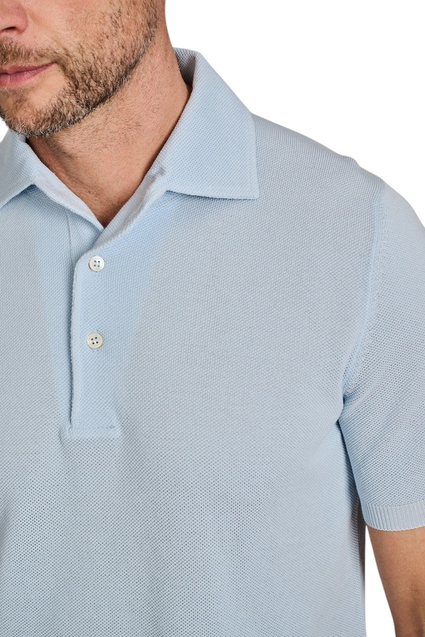 Gran Sasso Men polo shirt korte mouwen heren licht blauw 57114/20678 509