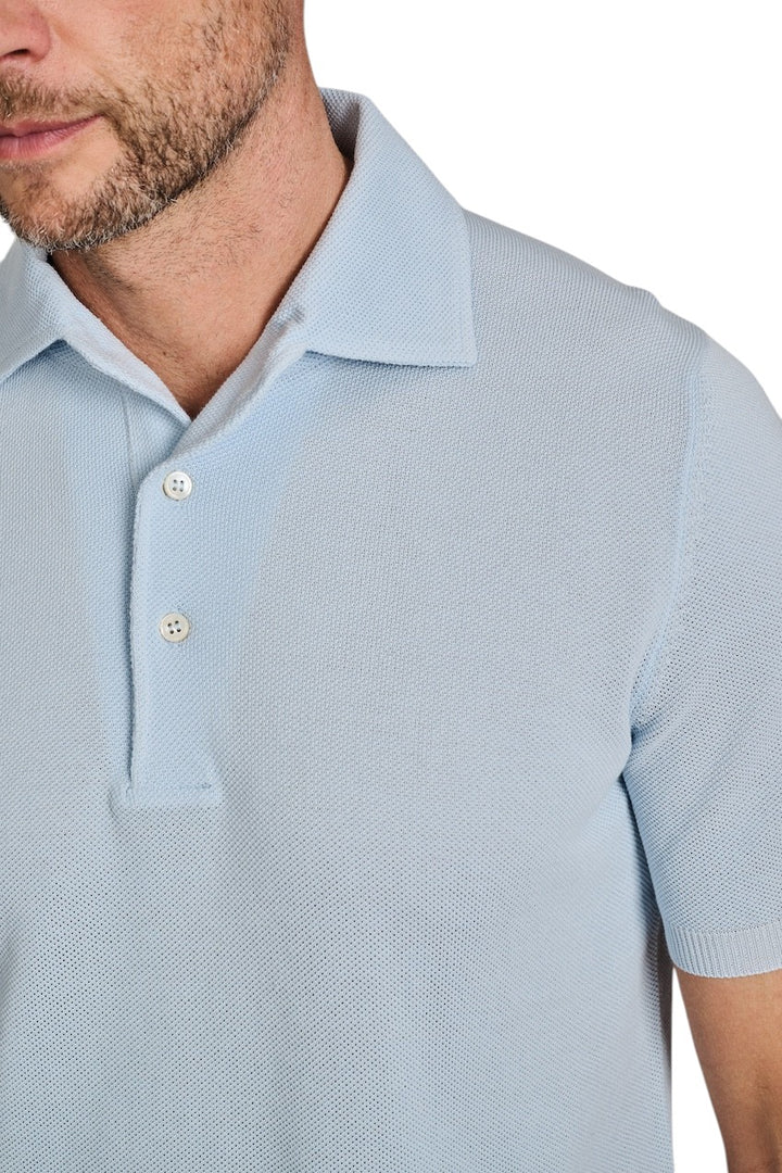 Gran Sasso Men polo shirt korte mouwen heren licht blauw 57114/20678 509