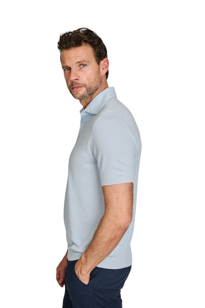 Gran Sasso Men polo shirt korte mouwen heren licht blauw 57114/20678 509