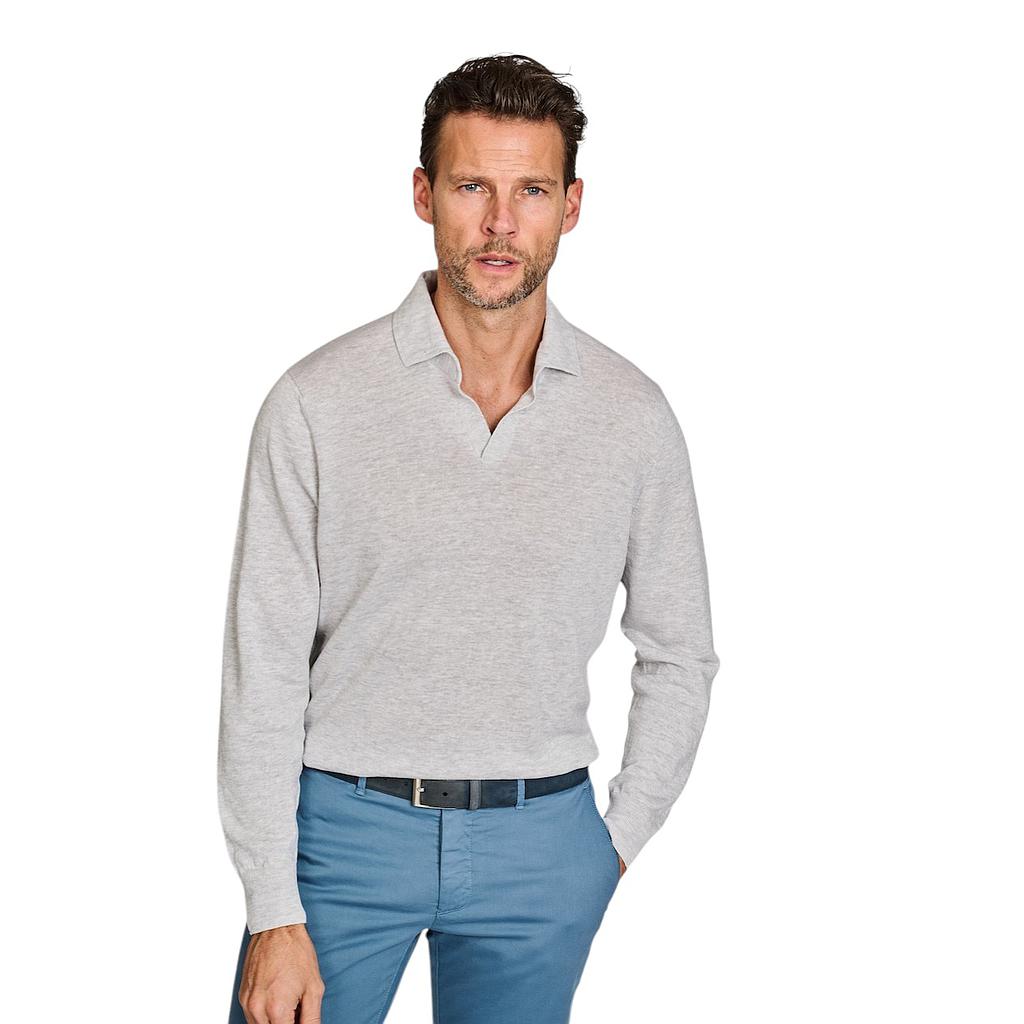 gran-sasso-men-polo-shirt-korte-mouwen-heren-licht-grijs-1