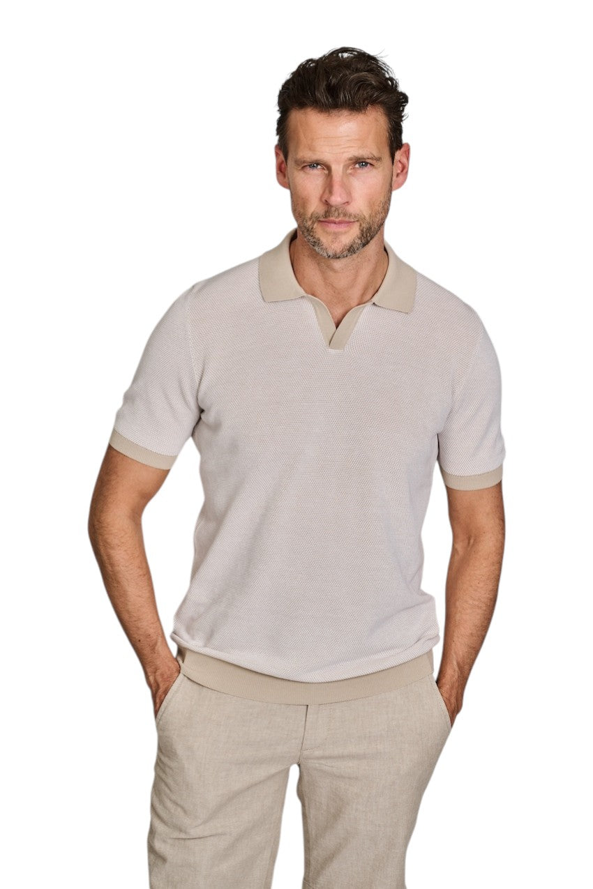 Gran Sasso Men polo shirt korte mouwen heren beige 57155/26901 010