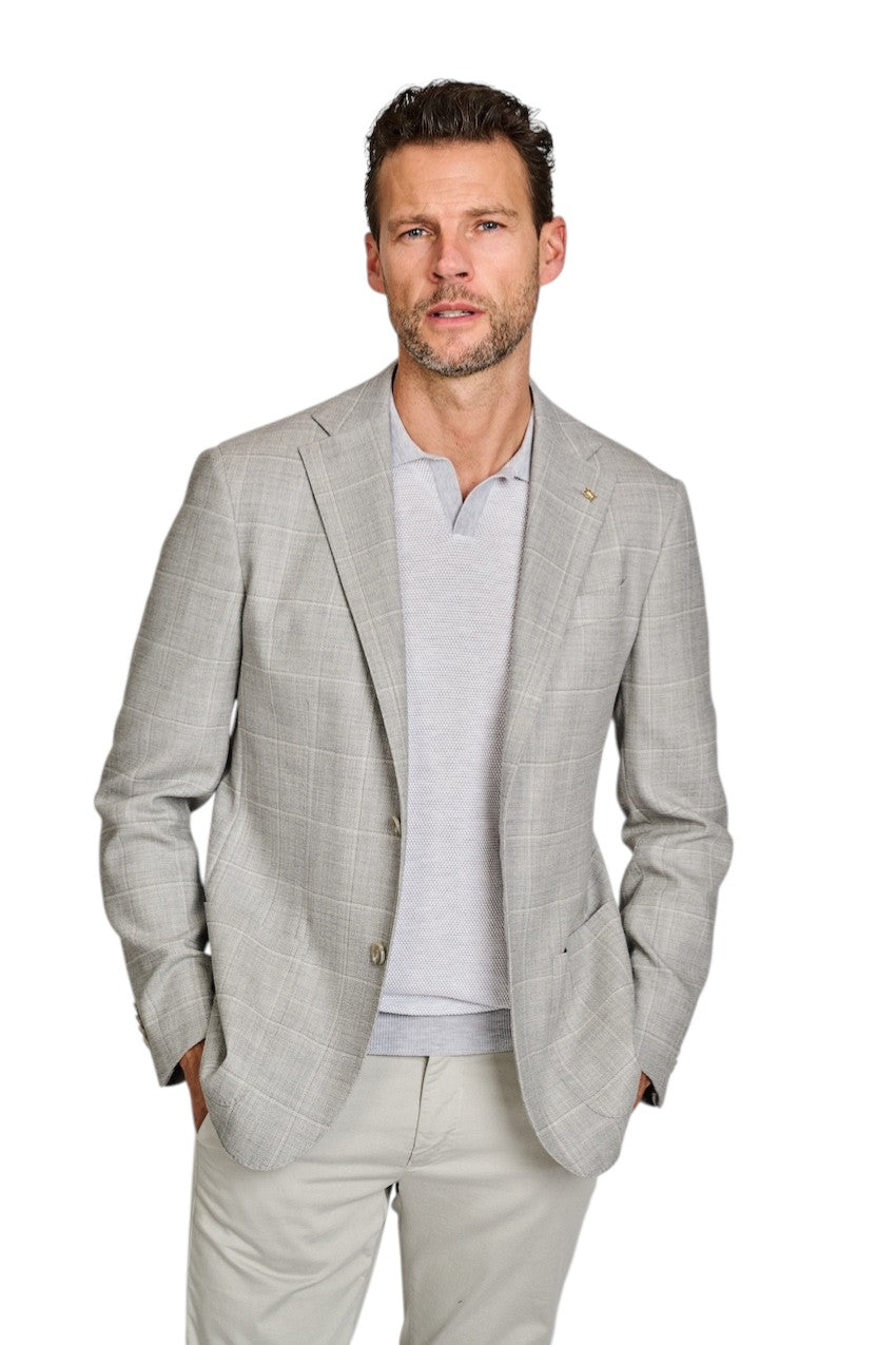 Gran Sasso Men polo shirt korte mouwen heren licht grijs 57155/26901 052