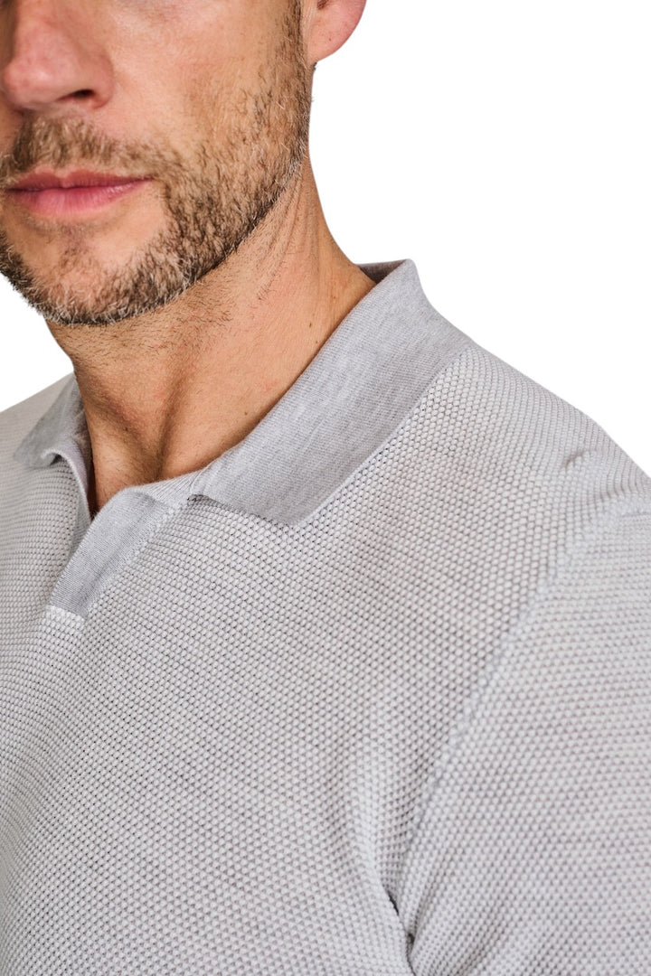 Gran Sasso Men polo shirt korte mouwen heren licht grijs 57155/26901 052