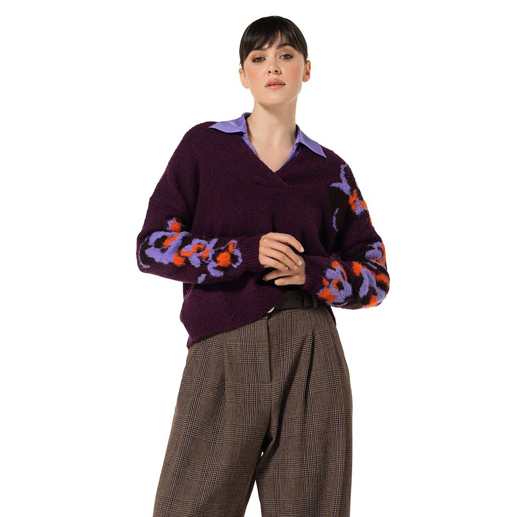 caroline-biss-pull-trøje-v-hals-dame-multi-4263-59