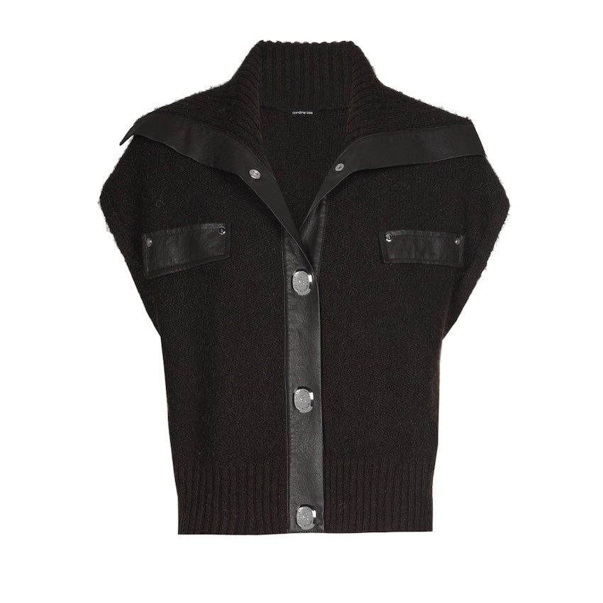 Caroline Biss cardigan debardeur dames bruin 4223/30