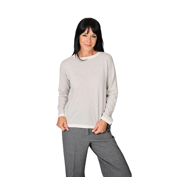 anneclaire-Pullover-mit-Rundhalsausschnitt-für-Damen-grau-d1842-857-265