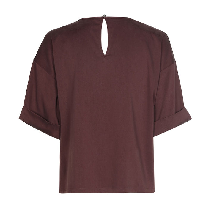 Caroline Biss blusa donna bordeaux, vista posteriore del prodotto