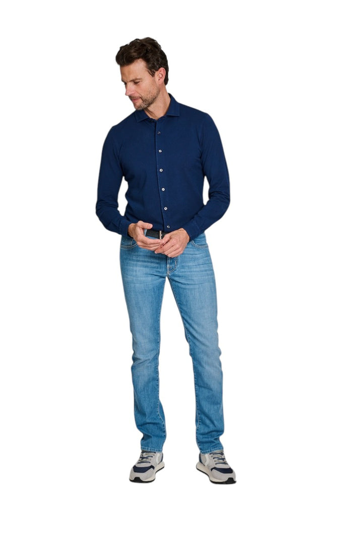 Gran Sasso Men hemd lange mouwen heren donker blauw 60109/79017 581