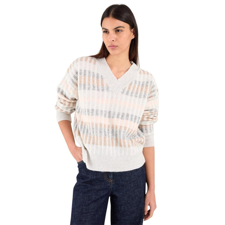anneclaire-pull-over-sweater-v-neck-women's-gray-d1810-461-481