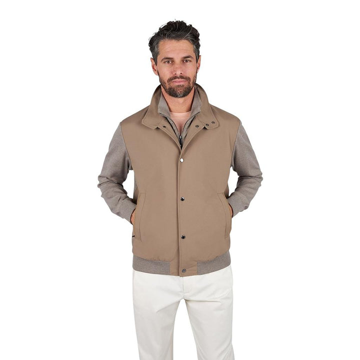 paul-shark-parka-heren-licht-bruin-hybrid-katoen-en-zijde-typhoon®-platinum