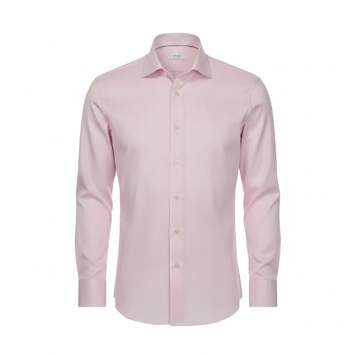 Eton} shirt long sleeves men's pink contemporary