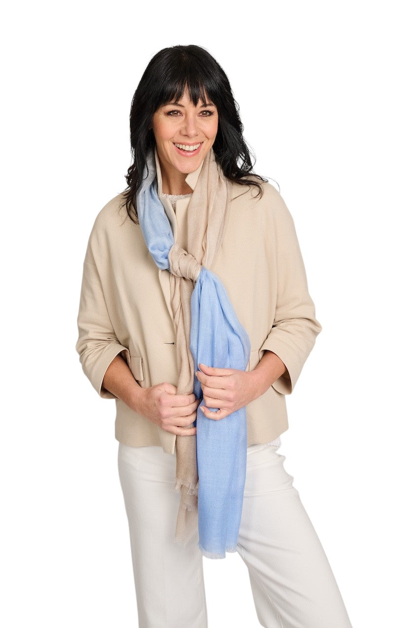 Andrea'S 1947 scarf ladies sky 8769 CERULEAN