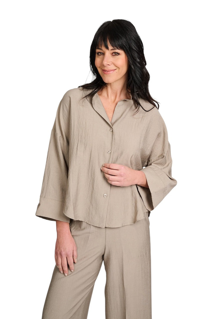 Anneclaire blouse dames taupe D1705 1772 373