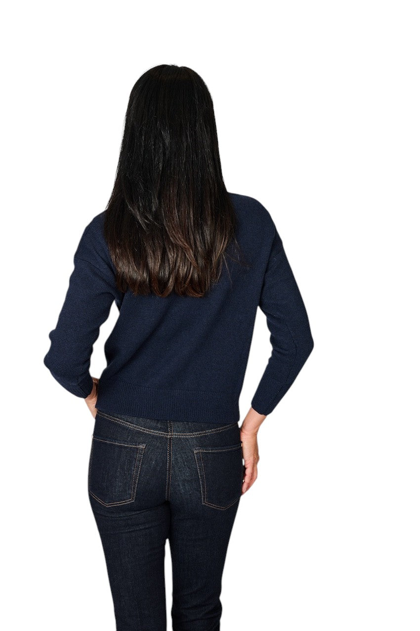 Anneclaire pull trui dames marine D1853 857 202