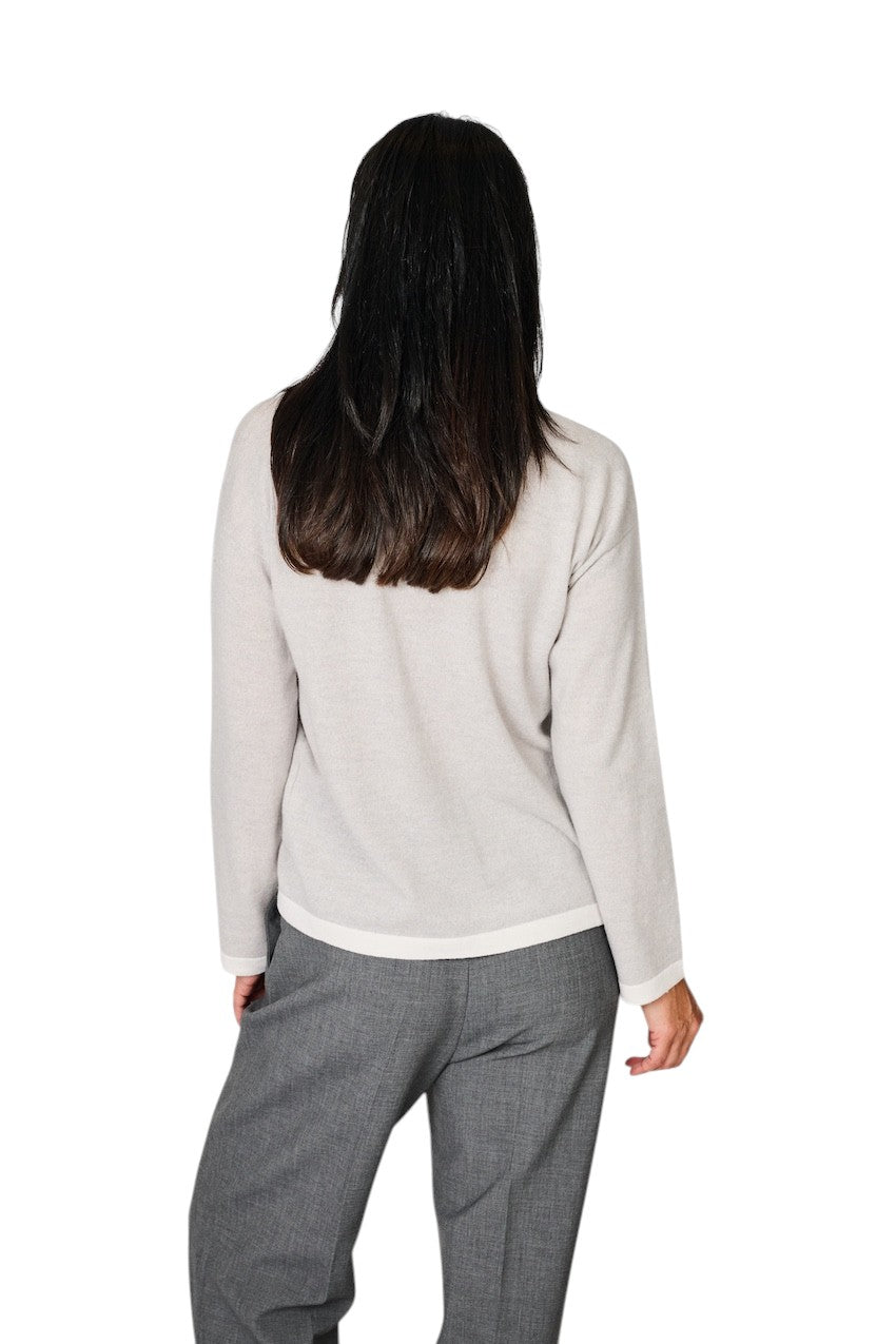 Anneclaire pull trui ronde hals dames grijs D1842 857 265