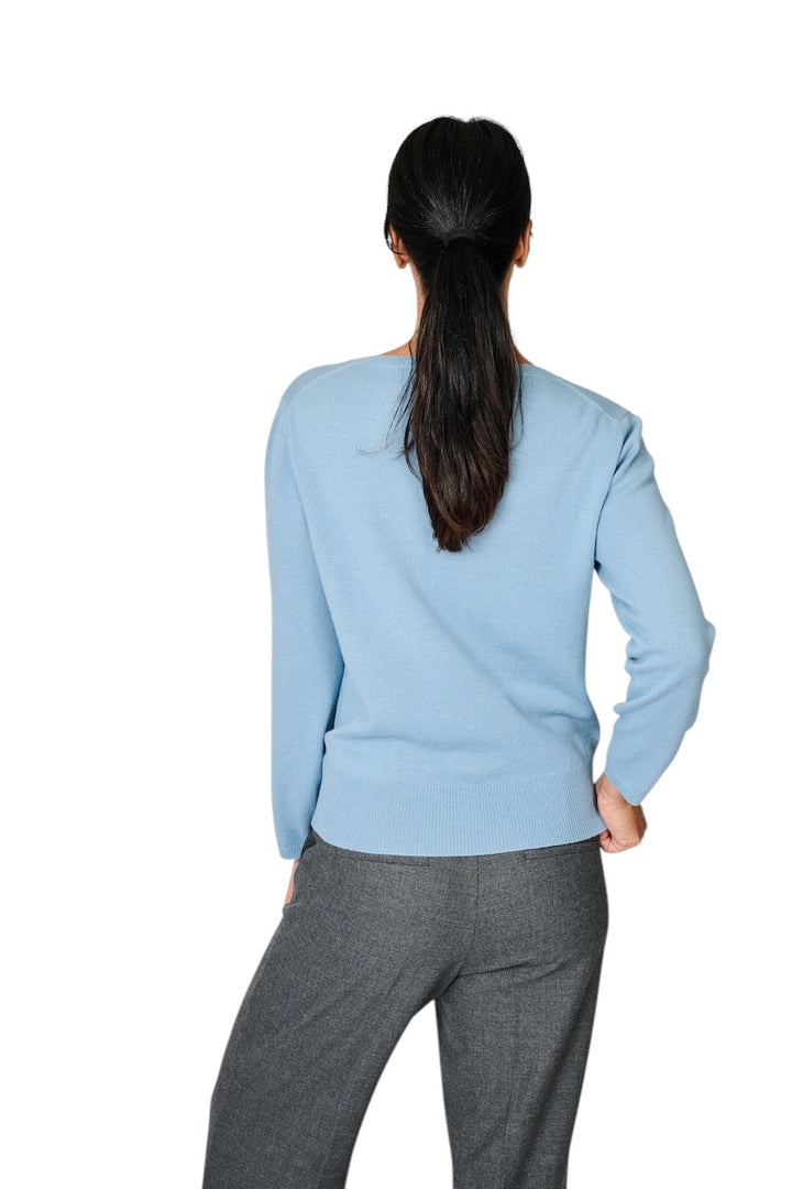Anneclaire pull trui v-hals dames ciel D1839 857 21