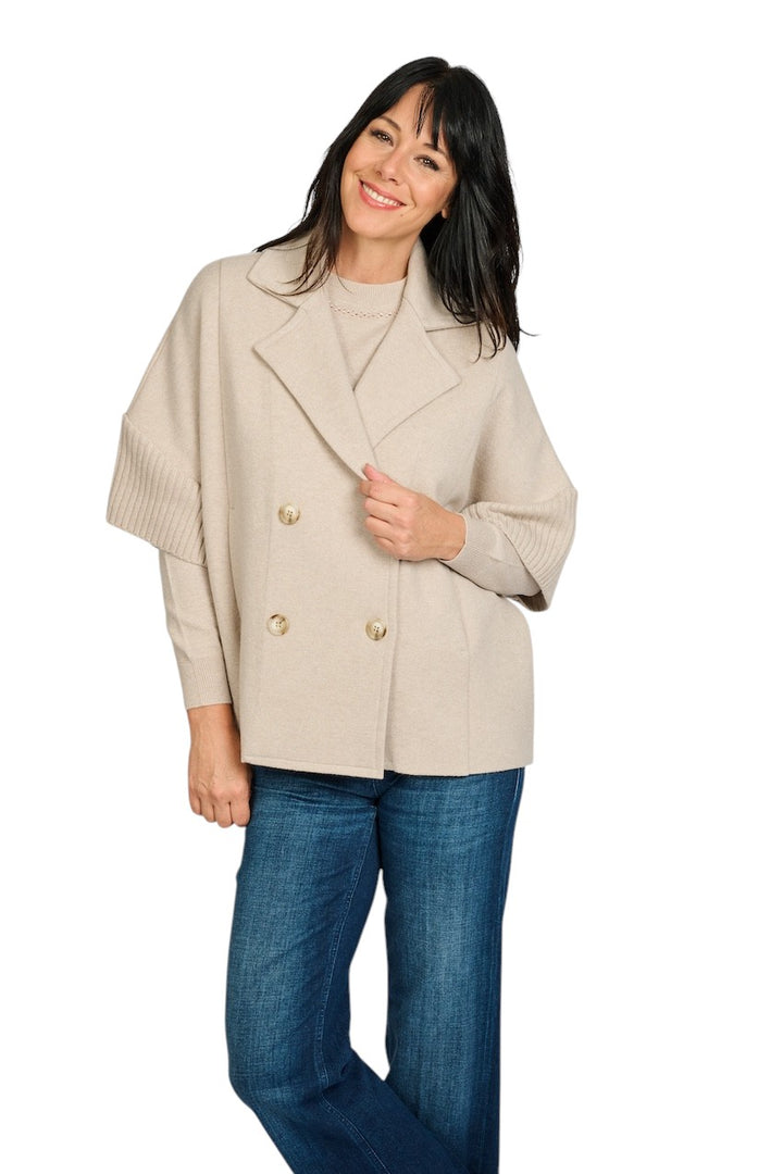 Anneclaire vest dames greige D1274 607 292.