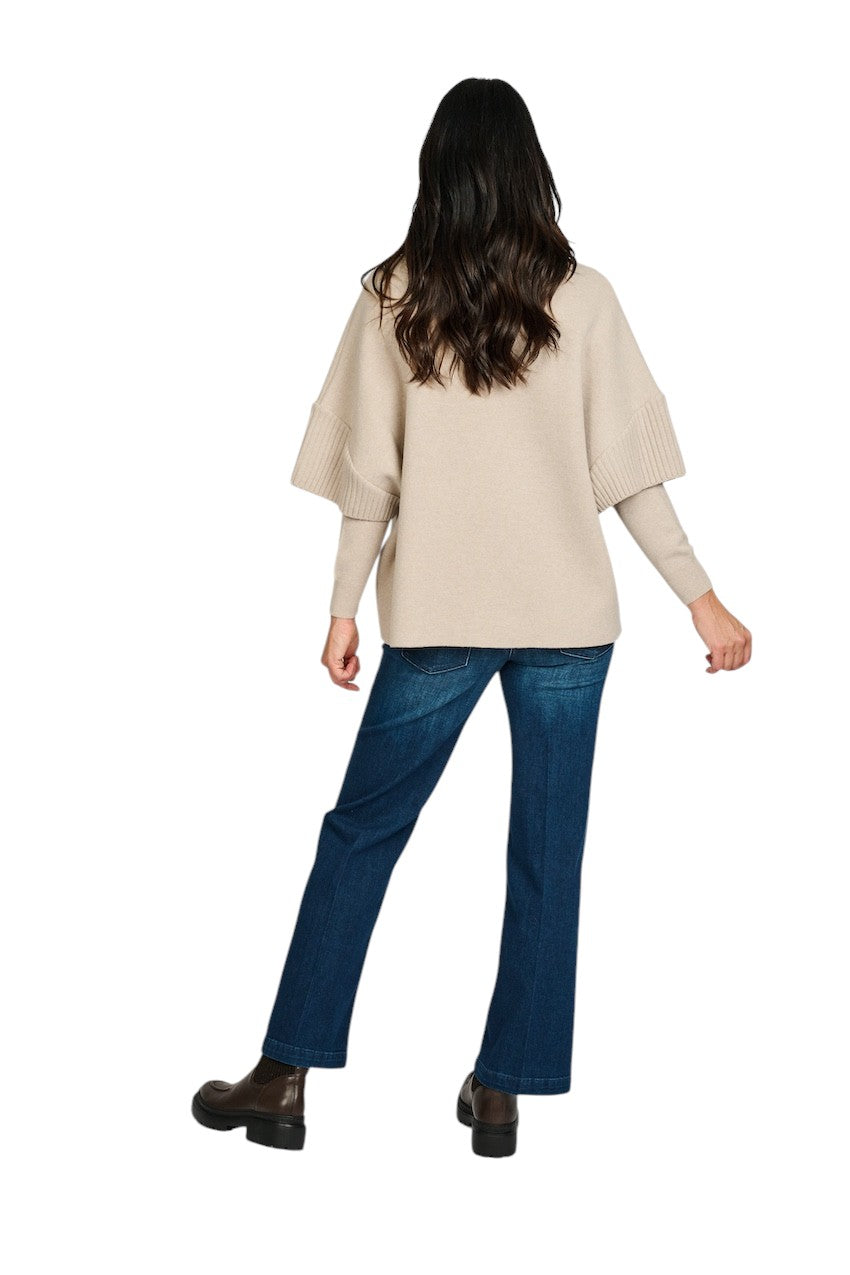 Anneclaire vest dames greige D1274 607 292.