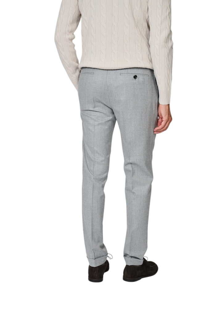 Berwich broek heren grijs contemporary fit - flannel VB8996 ICE GREY