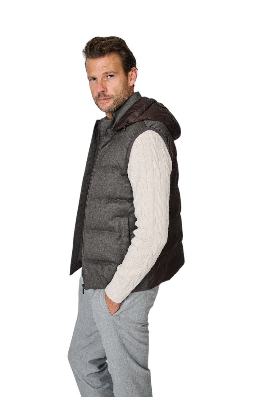 Cc Collection Corneliani bodywarmer heren bruin