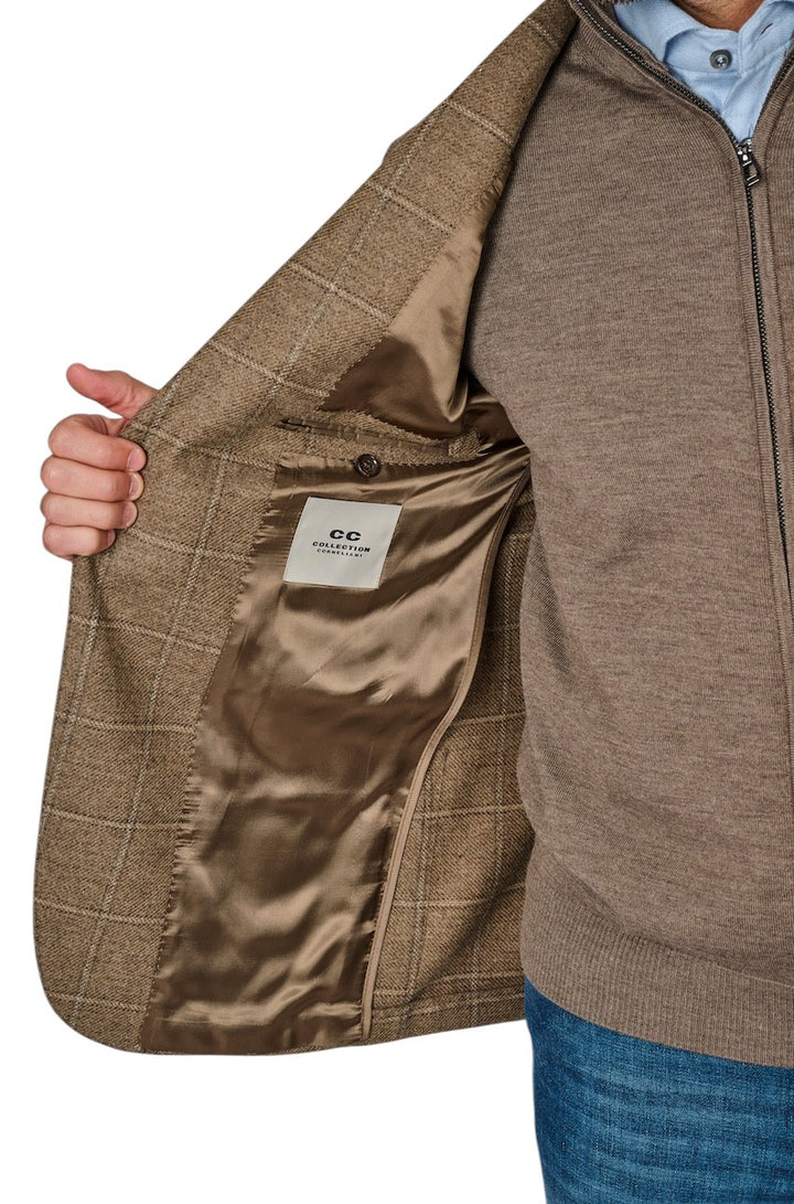 Cc Collection Corneliani vest heren bruin 26XZ23-2666303-034