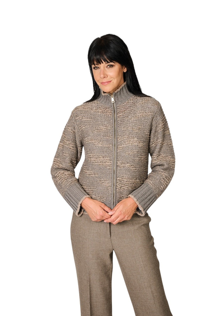 Fabiana Filippi gilet dames taupe MAD226F451 M392 1276