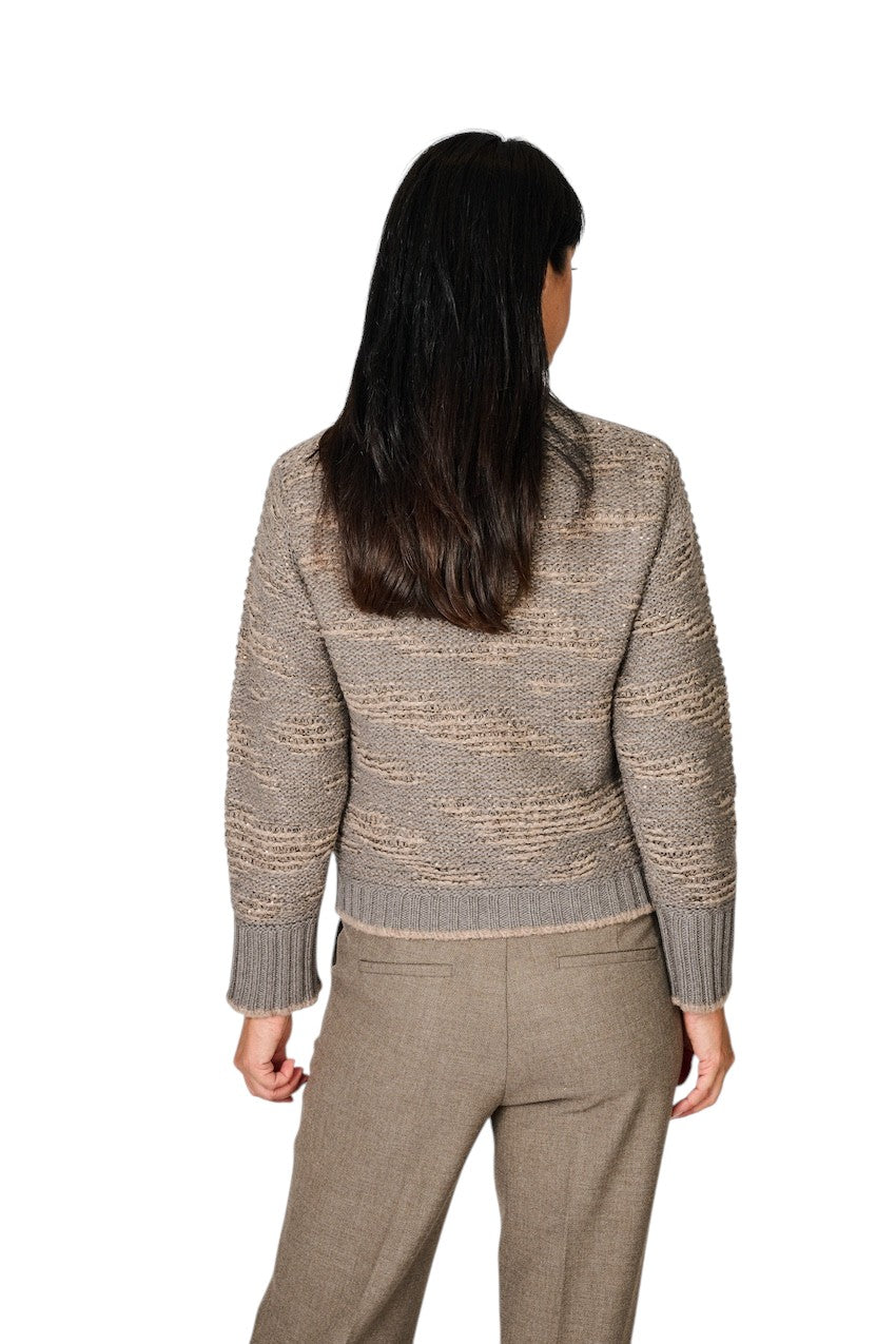 Fabiana Filippi gilet dames taupe MAD226F451 M392 1276