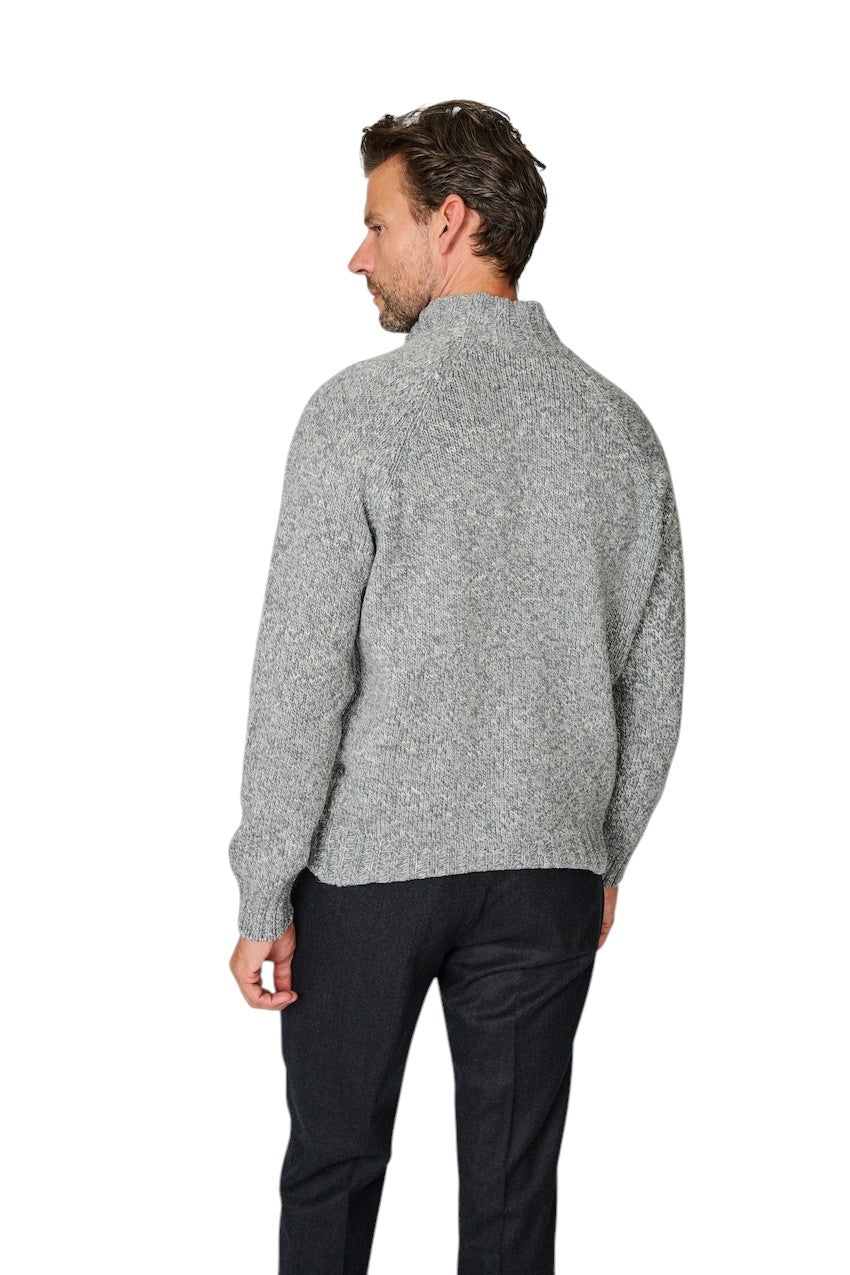 Gran Sasso Hombres jersey de cuello redondo para hombre, gris