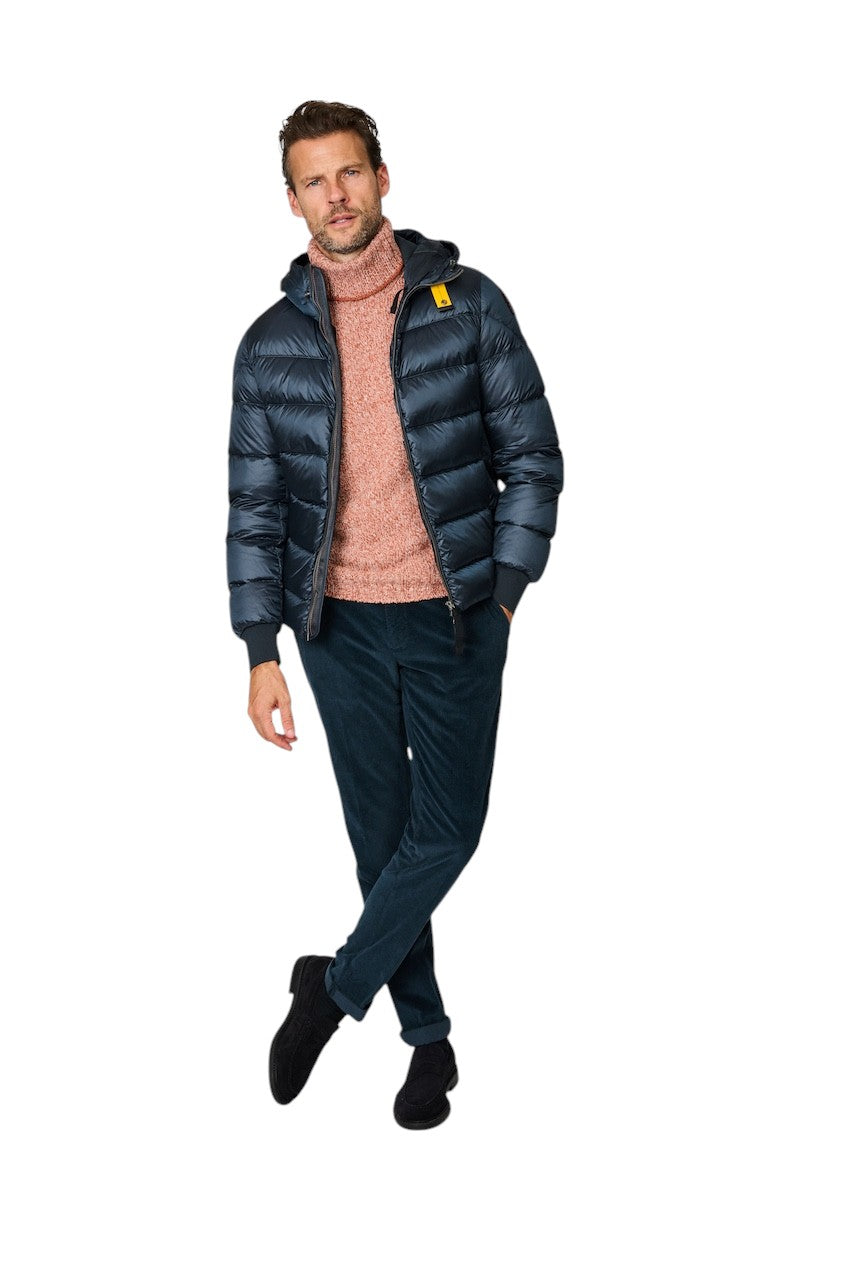 Gran Sasso Hombres jersey de cuello redondo cuello vuelto para hombre, color óxido