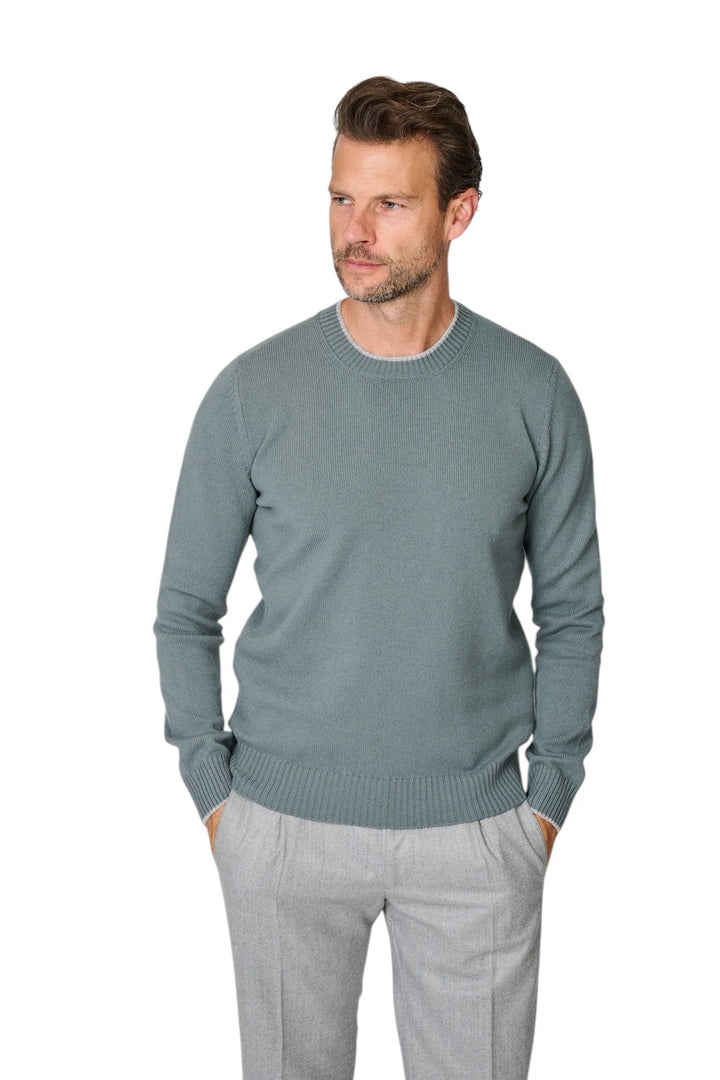 Gran Sasso Men pull trui ronde hals heren groen