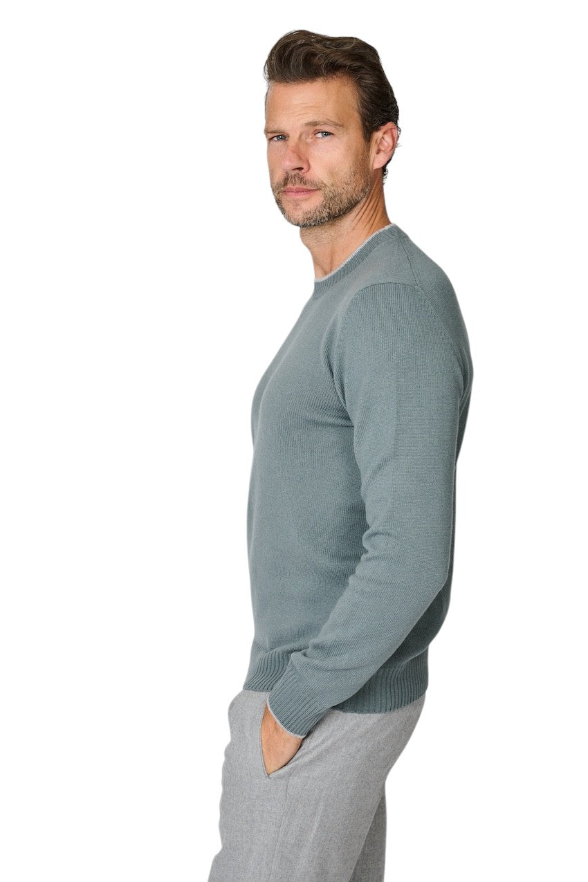 Gran Sasso Men pull trui ronde hals heren groen