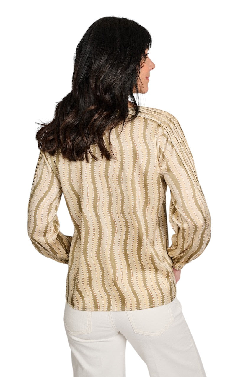 Hemisphere blouse lange mouwen dames khaki 261FANTASIE-6 26AA