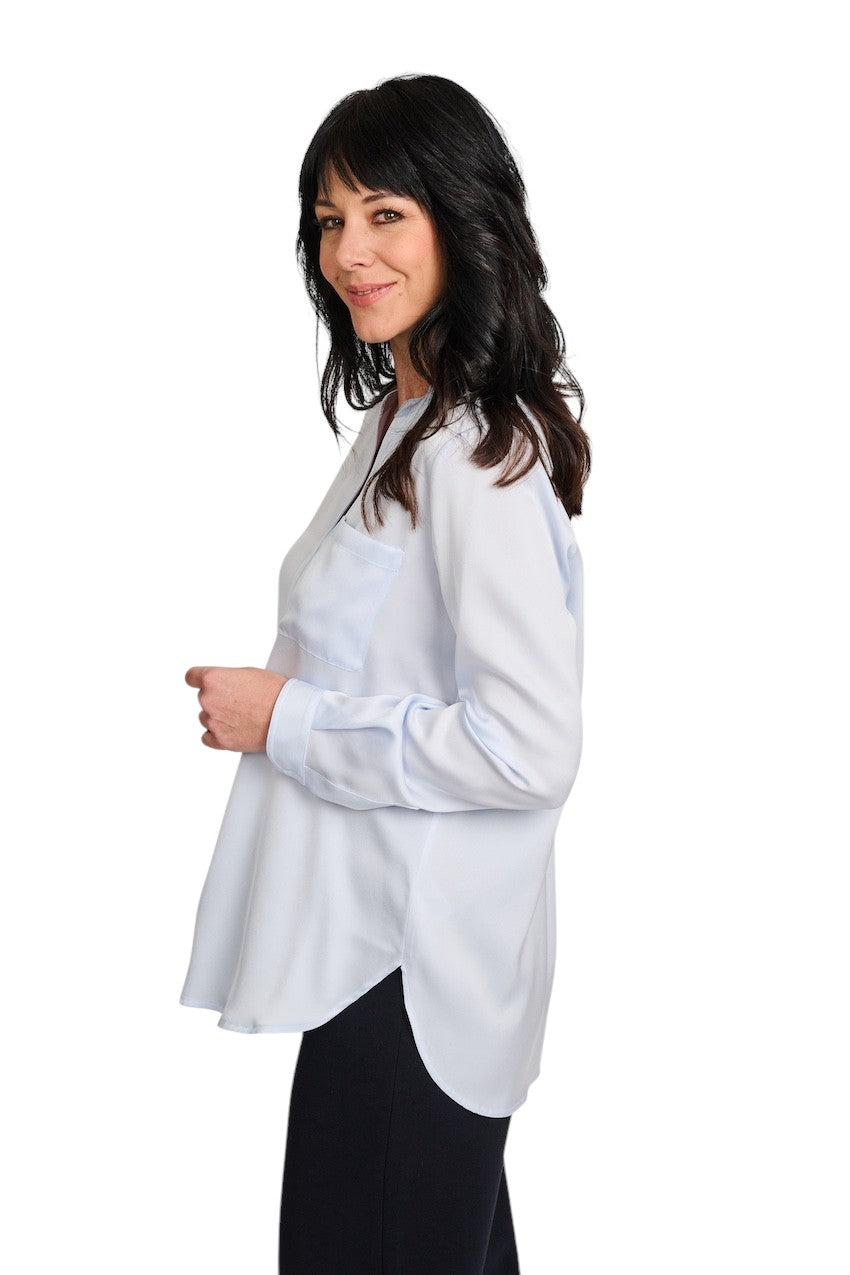 Hemisphere blouse lange mouwen dames licht blauw 2616HEMA-5 5225