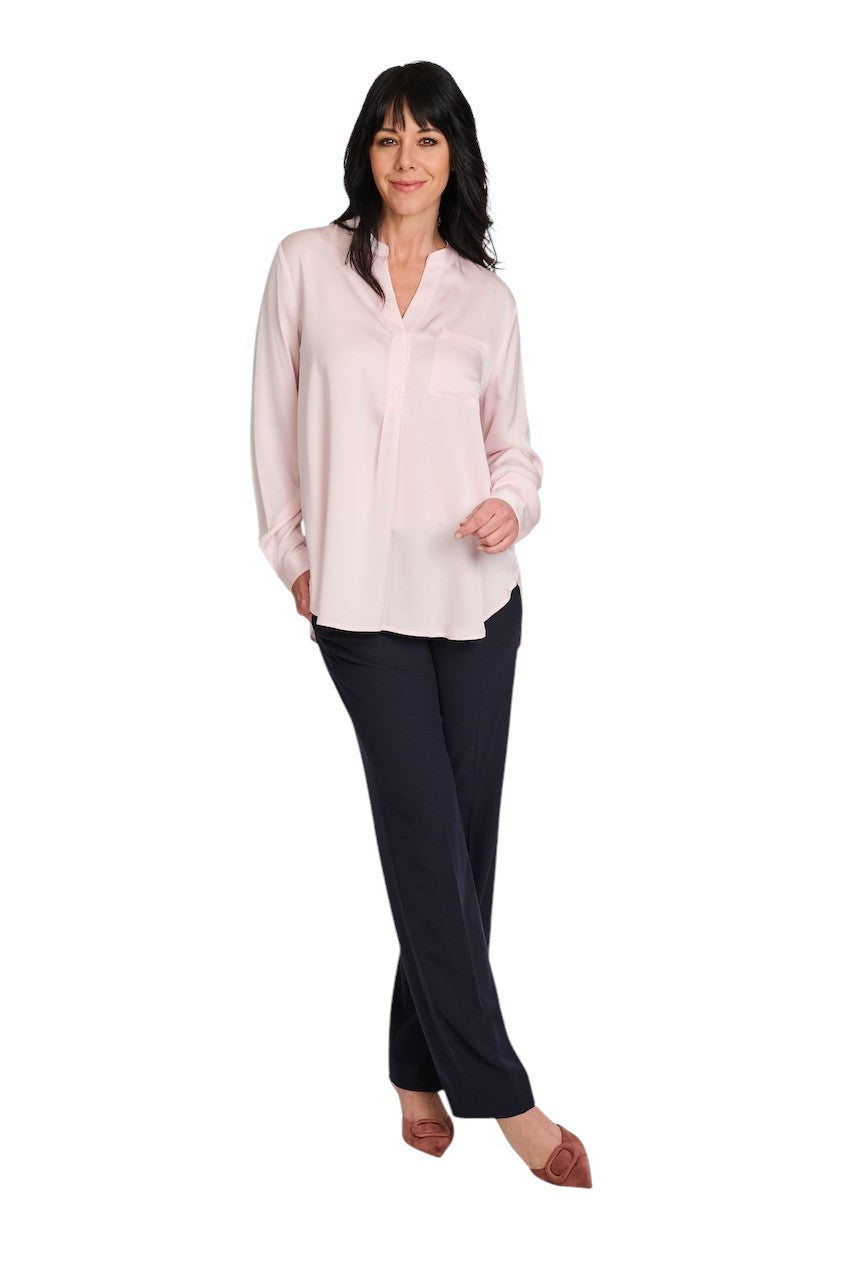 Hemisphere blouse lange mouwen dames roze 2616HEMA-5 4389