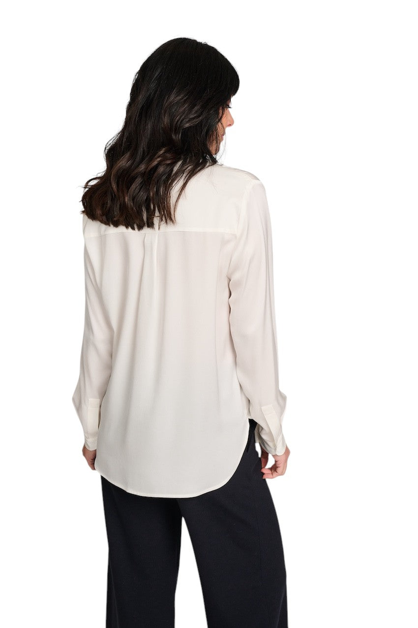 Hemisphere blouse lange mouwen dames wit 2616HEMA-5 1001