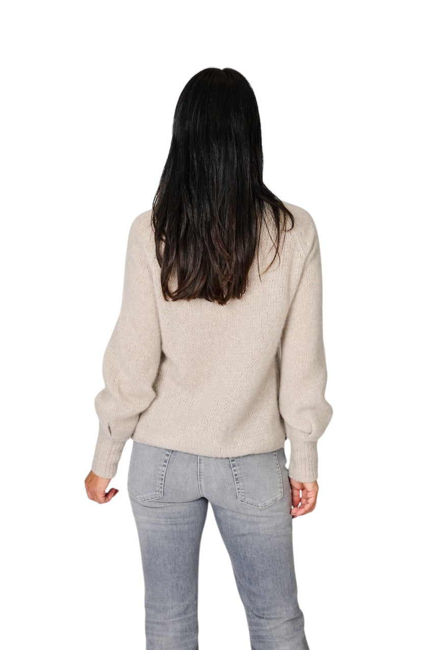 Hemisphere pull trui dames taupe