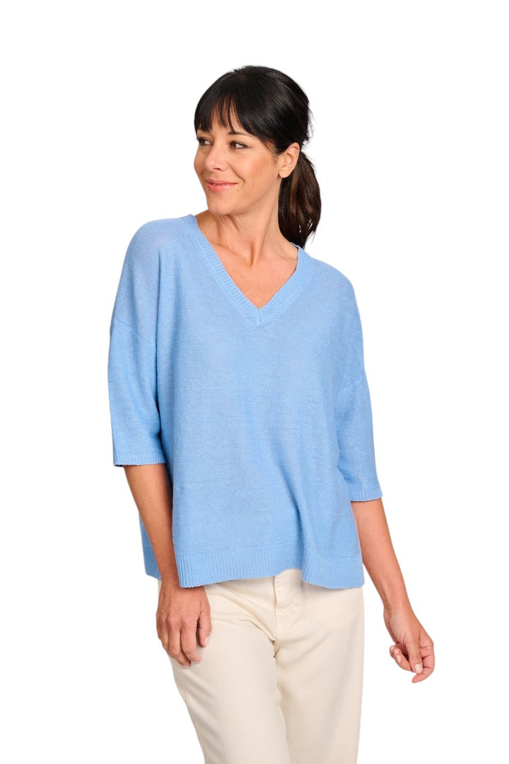 Hemisphere pull trui v-hals dames ciel 251X844-12 5202