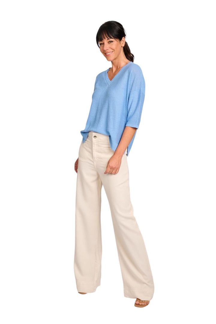 Hemisphere pull trui v-hals dames ciel 251X844-12 5202