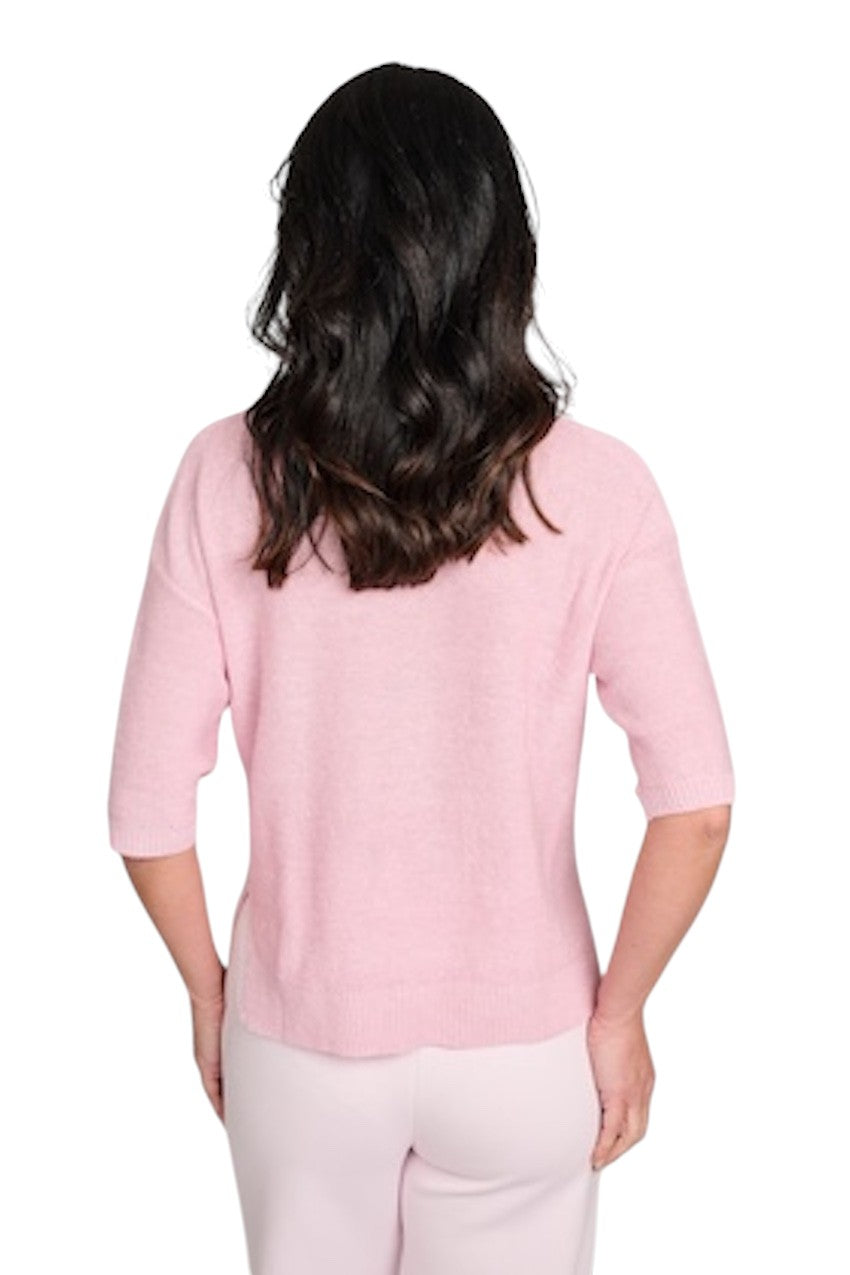 Hemisphere pull trui v-hals dames roze 261X828SQ-12 4368