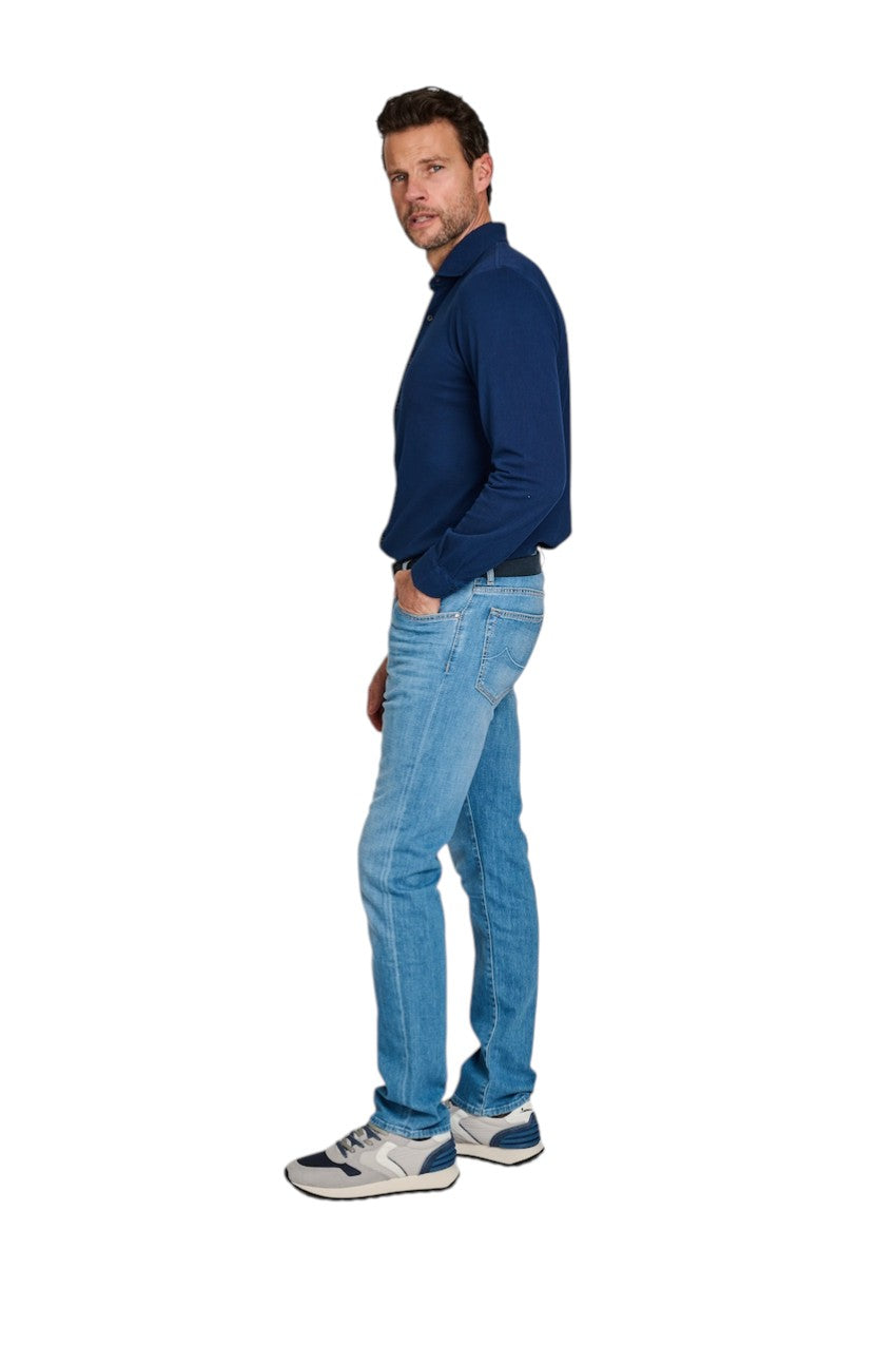 Jacob Cohen Men jeans heren licht blauw Slim fit Bard JUM_QM004 078 S2851 V1 300D