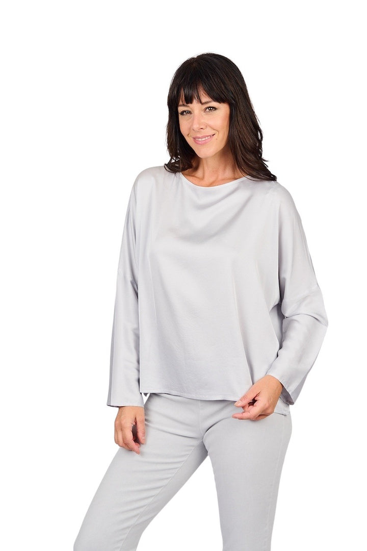 Jeff blusa señora gris