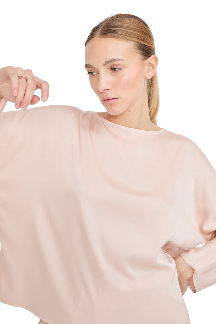 Jeff blouse lange mouwen dames poeder ROSIE