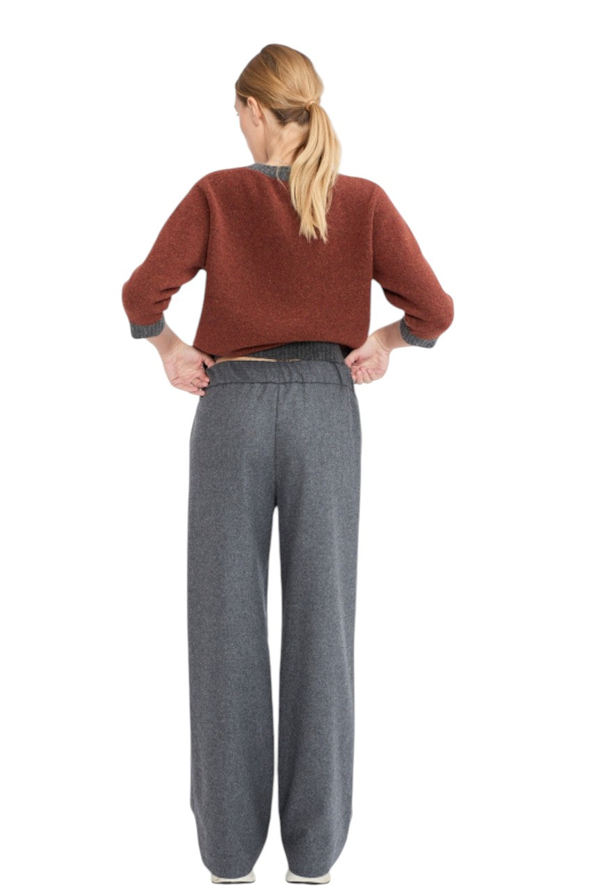 Jeff broek dames anthraciet RITZ FLANNEL