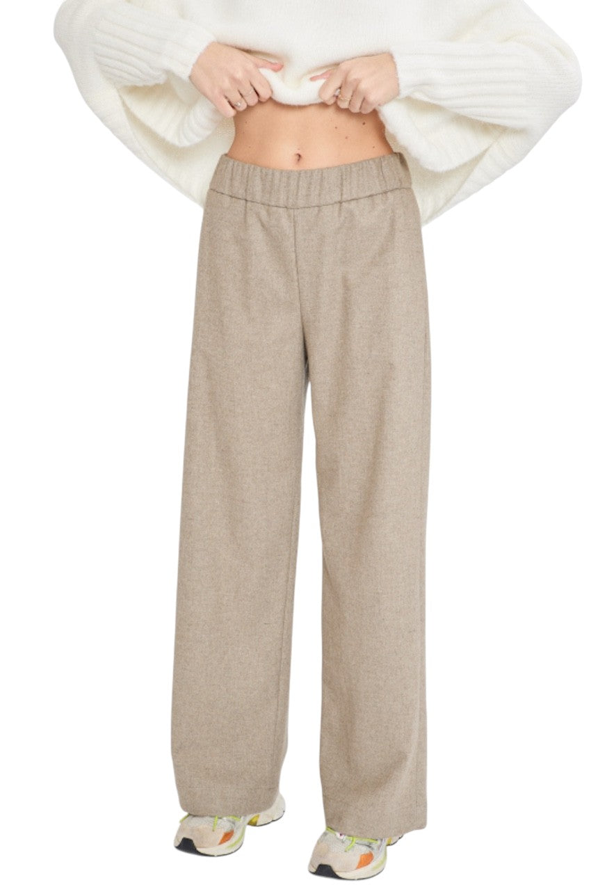 Jeff broek dames greige RITZ FLANNEL