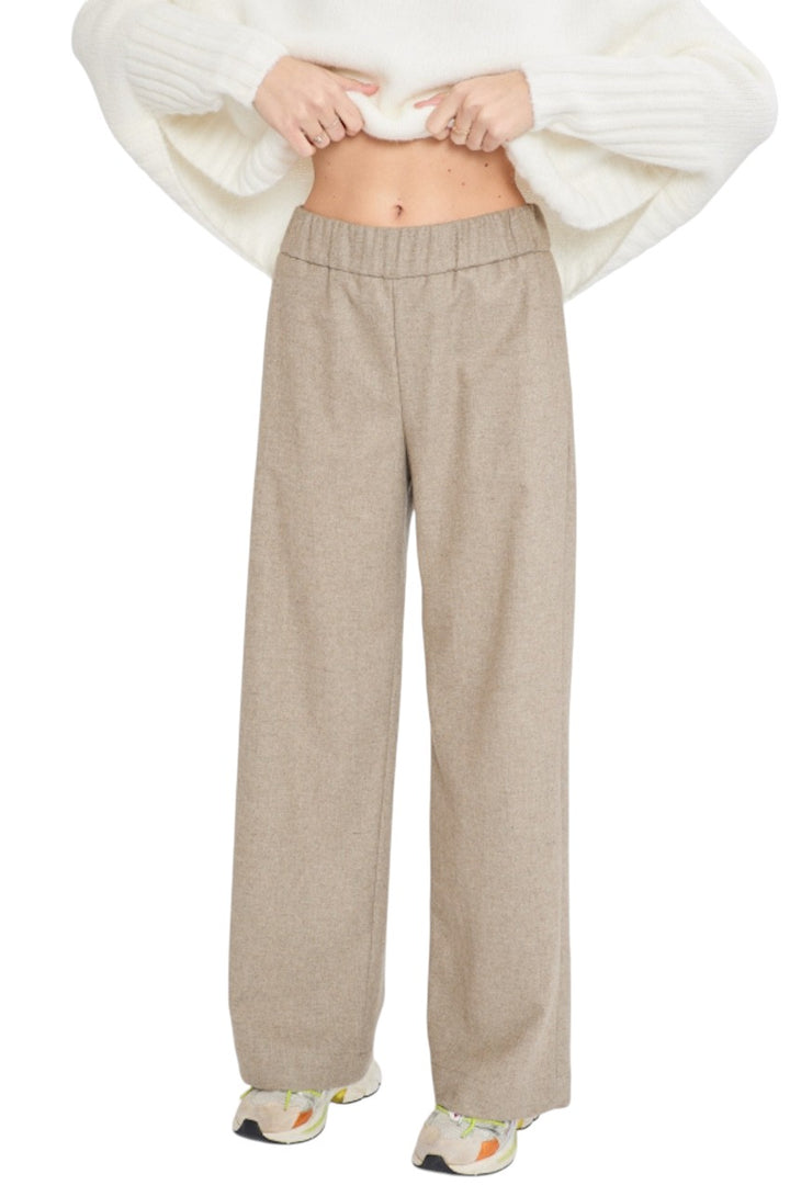 Jeff broek dames greige RITZ FLANNEL