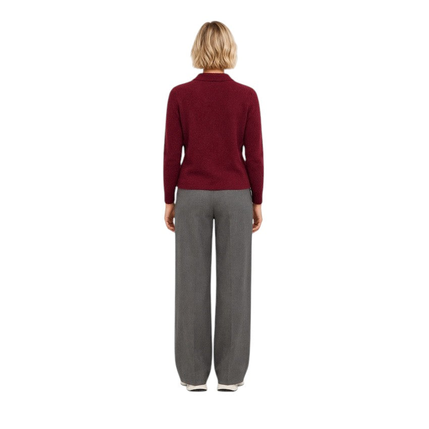 Jeff polo shirt dames donker rood Olson