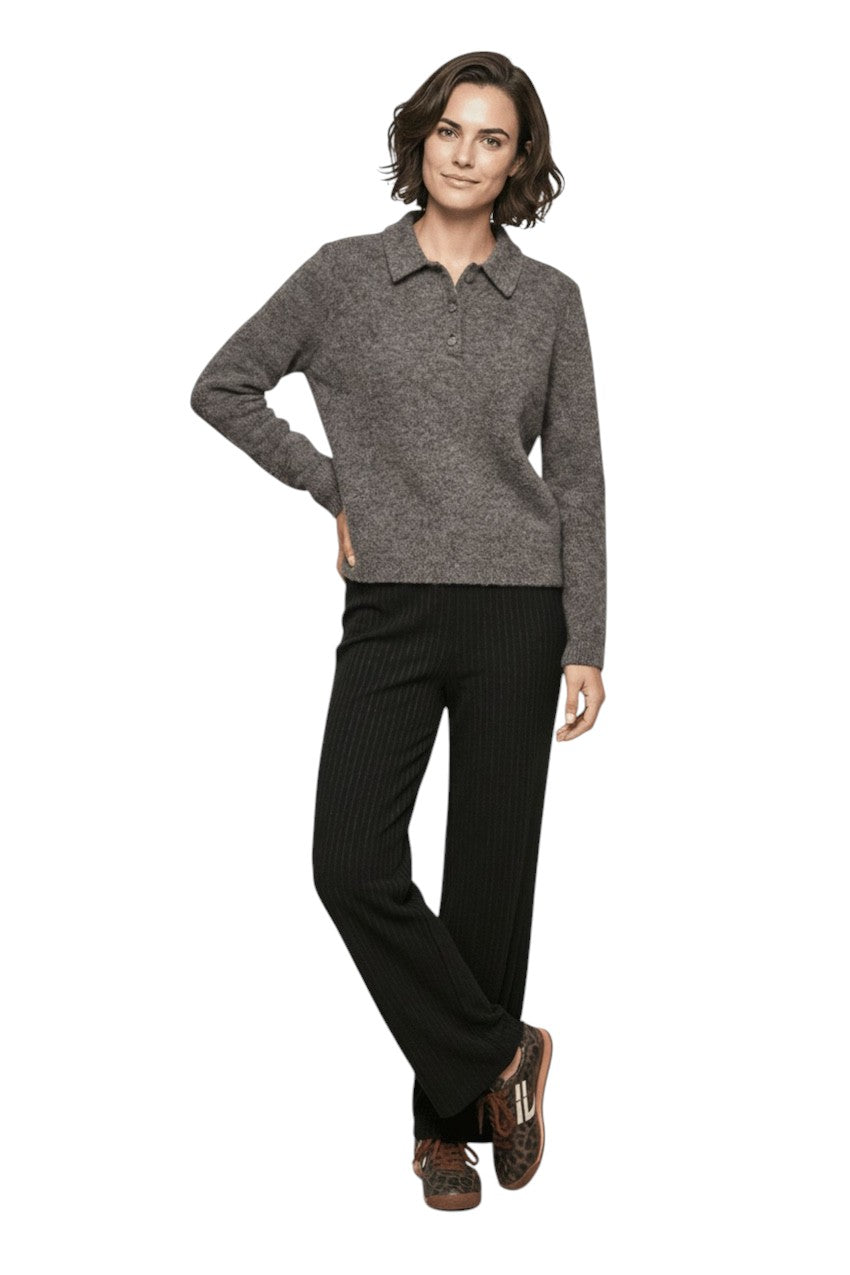 Jeff polo shirt dames grijs Olson